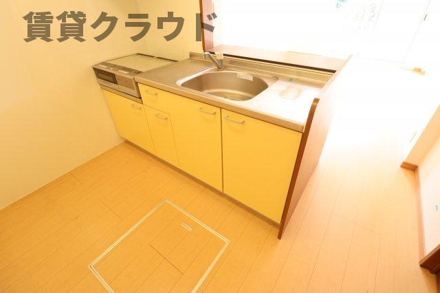 エスペランサAのキッチン|IHコンロは魚が焼けるグリル付き！