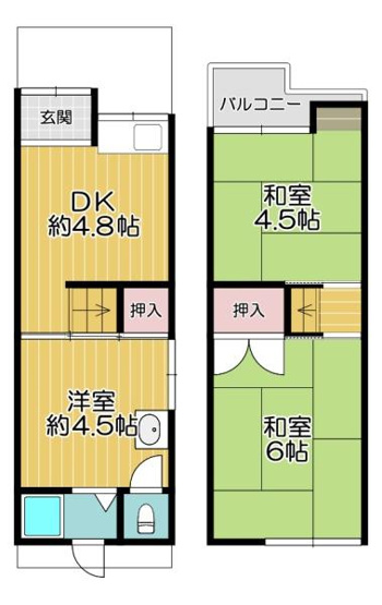 【間取り】 | 守口市佐太西町1丁目　中古テラスハウス