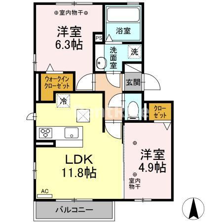 シュエット Ａの居間・リビング