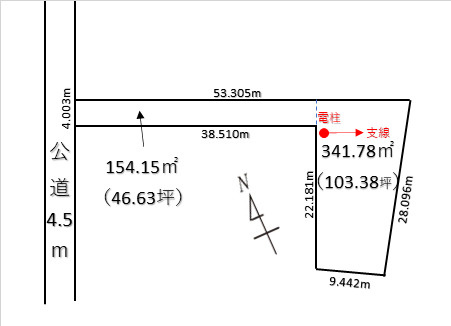 【土地図】 | 太田市古戸町 400万 土地