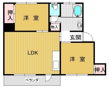 【間取り】 | 神陵台厚生年金住宅5号棟　収益