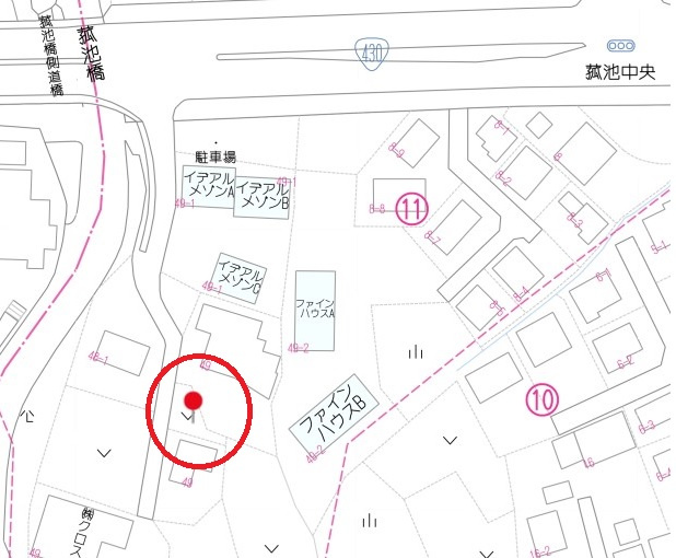 菰池1丁目　売地の地図