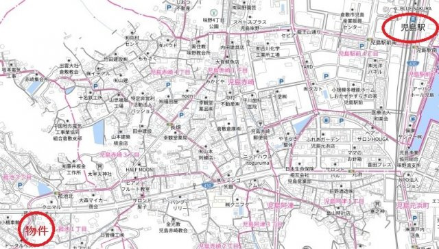 菰池1丁目　売地の地図