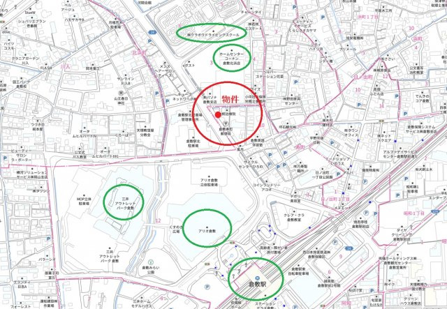 寿町月極駐車場の地図