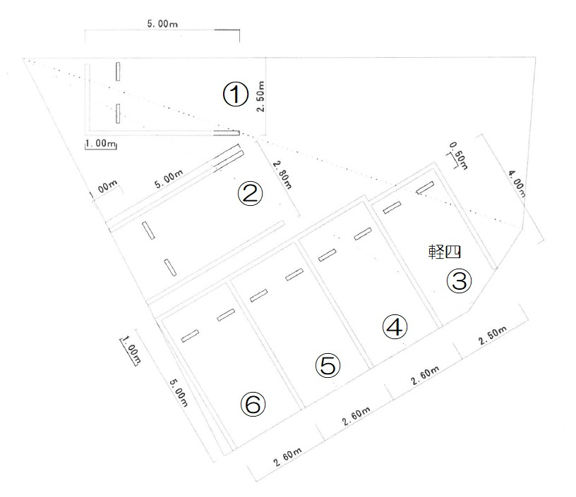 寿町月極駐車場の区画図