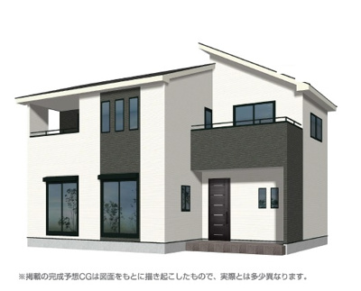【外観パース】 | 前橋市箱田町新築住宅第7　①