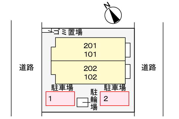 プリートボニータⅡの区画図