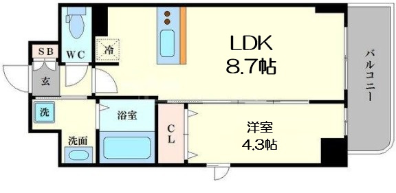 【間取り】 | プレサンス難波クチュール