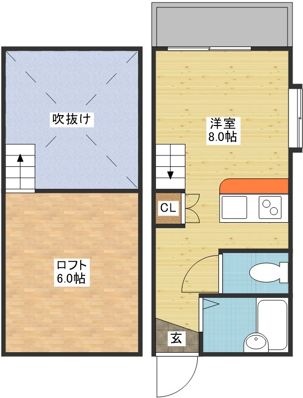 カーサヴェルデ梁川の間取り