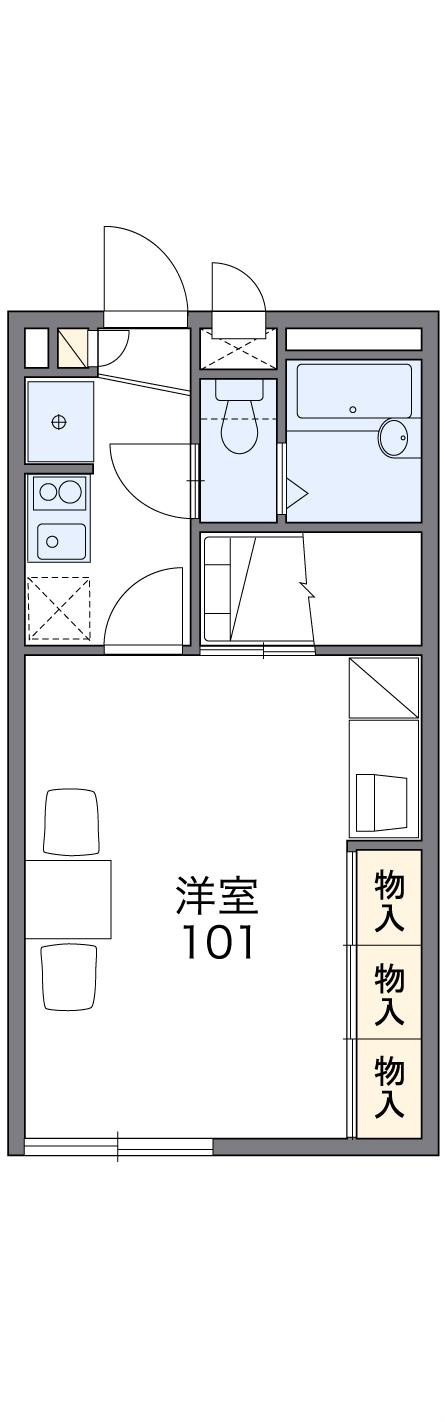 レオパレス吉春Ⅱの間取り|画像2