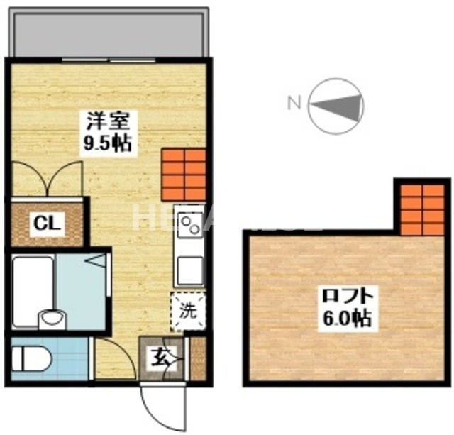 ハイツ来夢の間取り