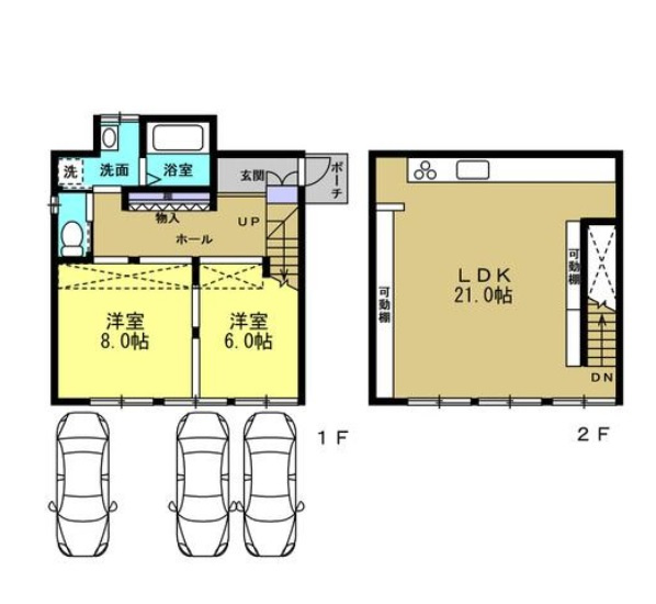 【間取り】 | 間取りは2LDKになります。