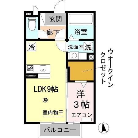 【間取り】 | あーばんはいつ神前　Ｂ棟