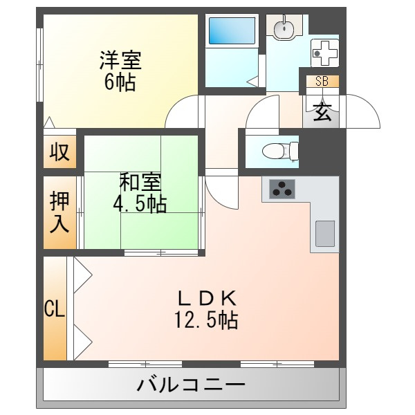 シティライフ21加島の間取り