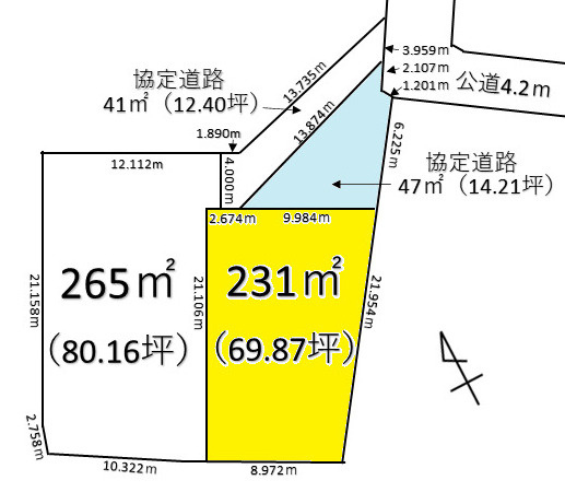 【土地図】 | 熊谷市円光1丁目 1300万 土地
