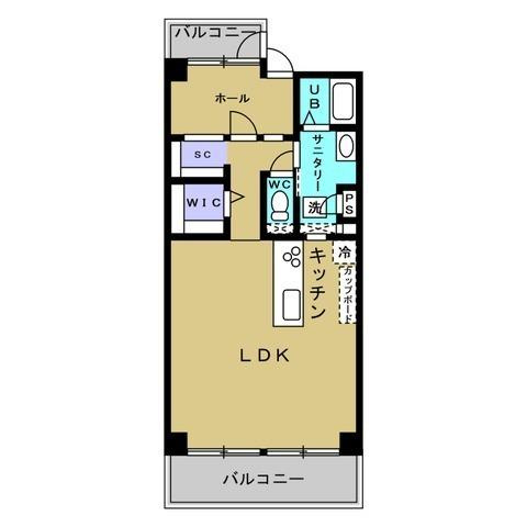 グランドハイツ太陽　の間取り|1LDK、専有面積58.65平米