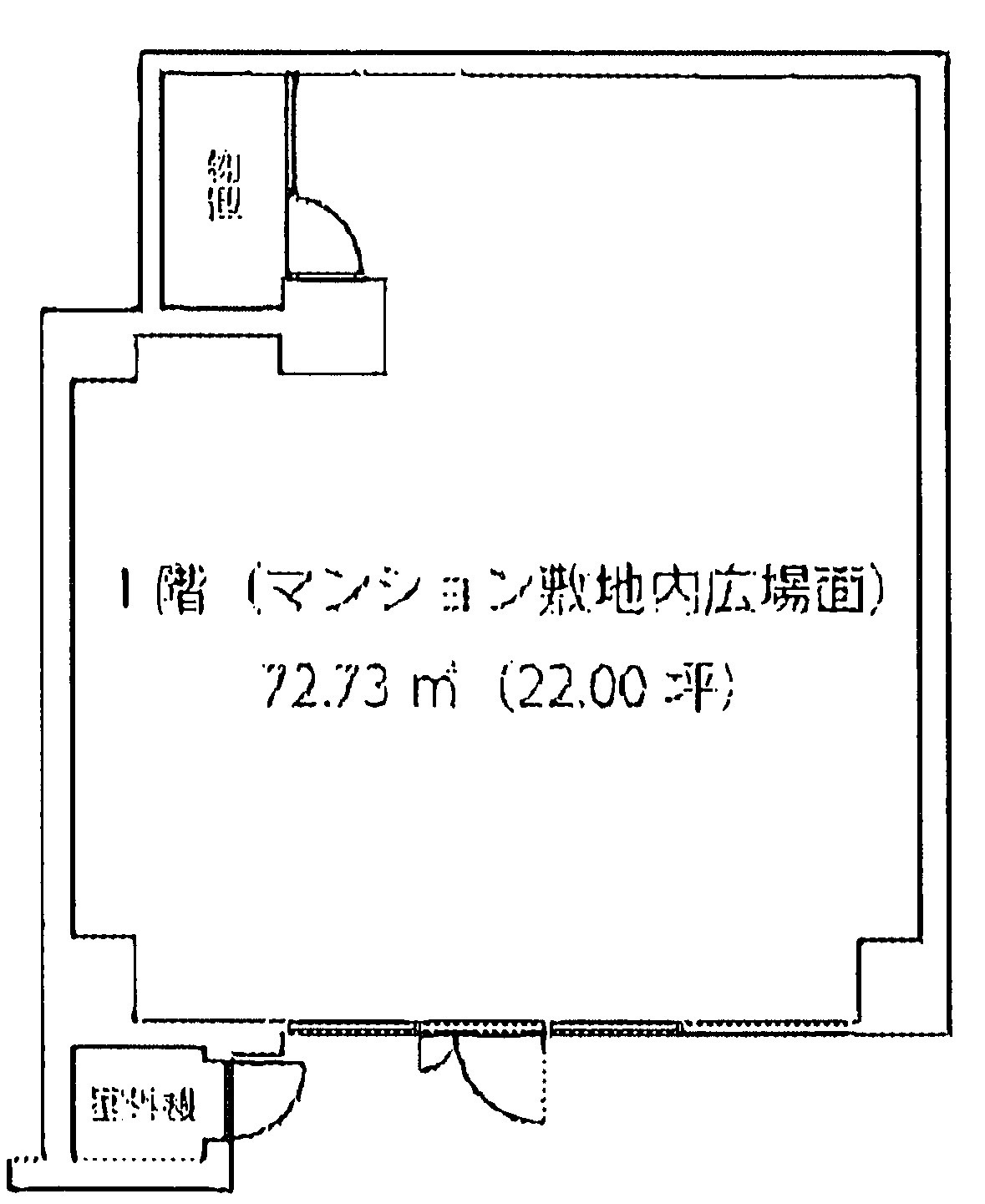 足立区千住曙町の店舗一部の間取り