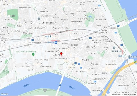 足立区千住曙町の店舗一部の地図