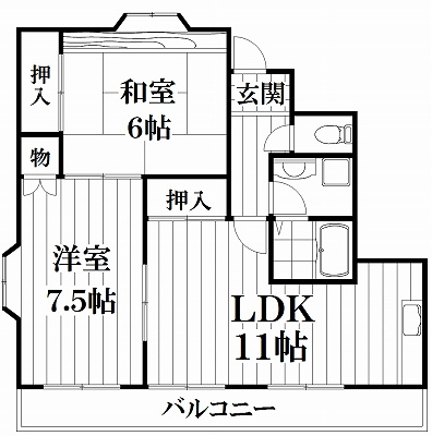 【間取り】 | ナカムラ第２マンション