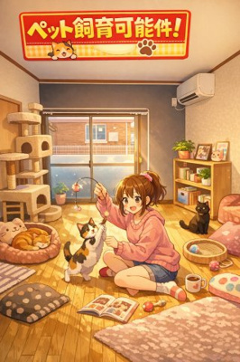 【その他】 | ファミール黄金浜 | 本貸室は、ペットの飼育が可能です。イメージしたイラストです。