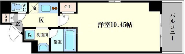 プレジール靭公園の間取り