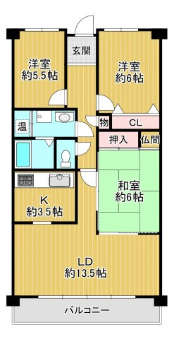 【間取り】 | トーカンマンション新三田D棟 | 間取りです