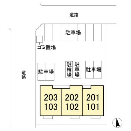 アンソレイユAの区画図