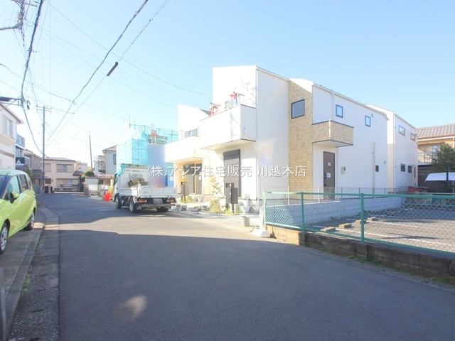 川越市砂新田Ｉ期　新築戸建の前面道路含む現地写真|南側5.0ｍ公道