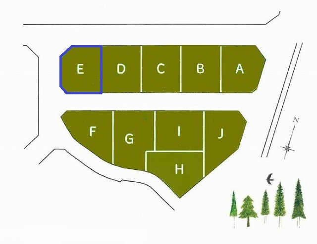 高知市一宮東町-建築条件付き-E 売土地の区画図|E号地：152.01㎡（45.98坪）
