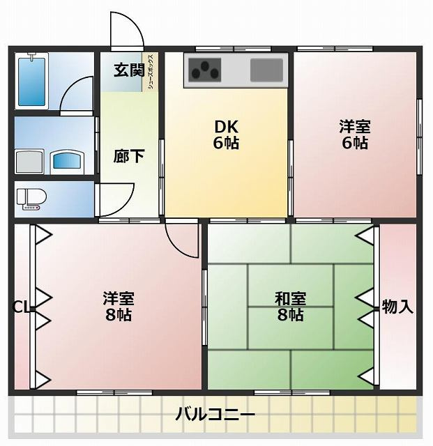 光陽ハイツⅢの間取り