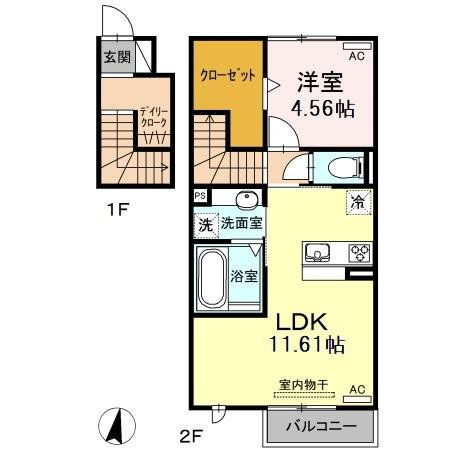 【間取り】 | リシュドールＢ