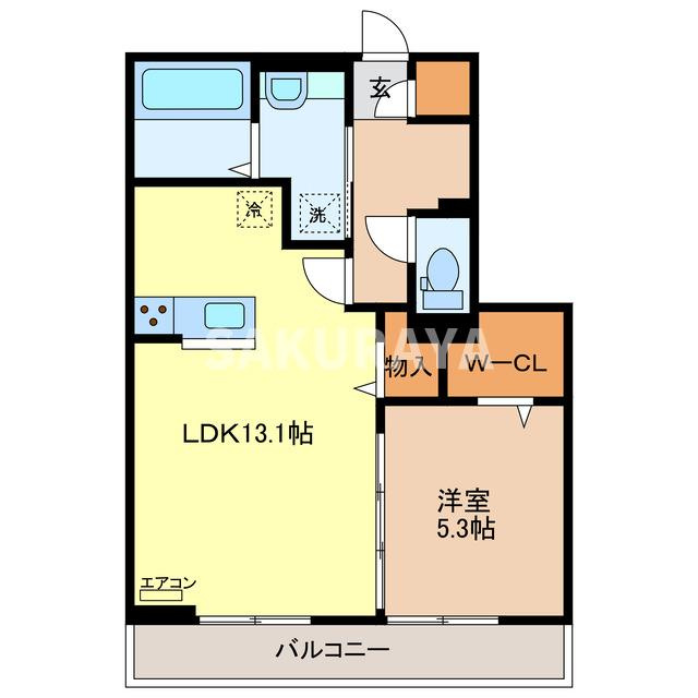 エリタージュ朝倉 Southの間取り