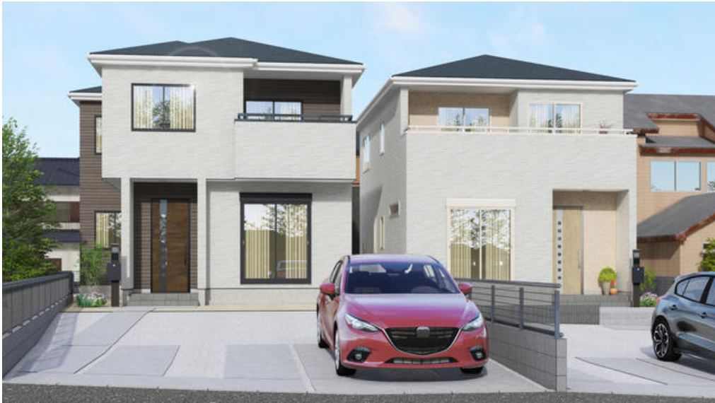 高崎市吉井町6期（全3棟）2号棟の外観パース