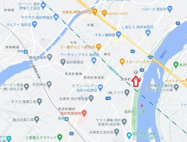 【地図】 | 高砂市荒井町小松原4丁目（全8）土地5号地 | 荒井小学校、荒井中学校のエリアです。