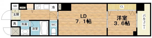 【間取り】 | スプランディッド堀江