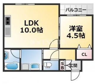 【間取り】 | クレール西多聞通