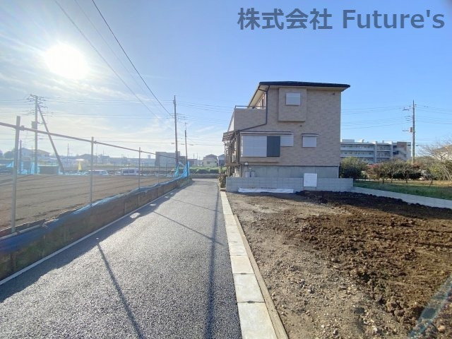 松戸市大橋　新築戸建　全1棟の前面道路含む現地写真|現地前面道路になります。