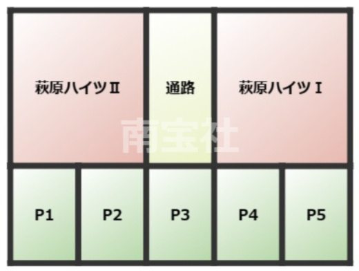 【区画図】 | 停めやすい平面駐車場です