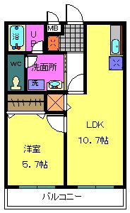 カンターレ鶯谷Ⅰ番館の間取り