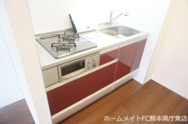 熊本市南区近見８丁目のアパートのキッチン