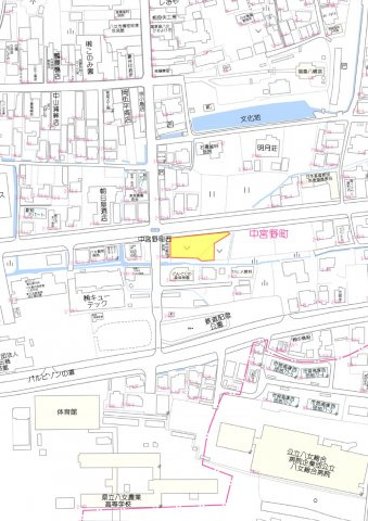 八女市本町土地の地図