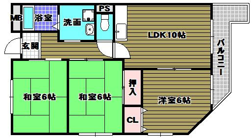 アプティ3番館の間取り