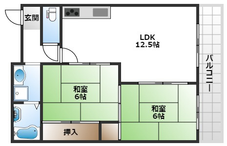 【間取り】 | ジュエル曽根Ⅲ