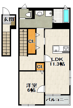 グランツ中野西 A棟の間取り