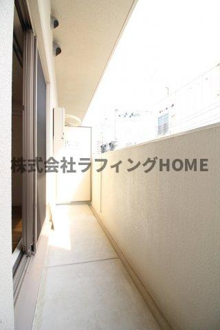 久留米市中央町の賃貸マンションのバルコニー|外からの目が気にならないバルコニーで洗濯物が干せます