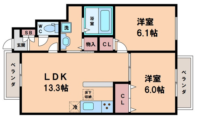 【間取り】 | カーサベージュⅢ