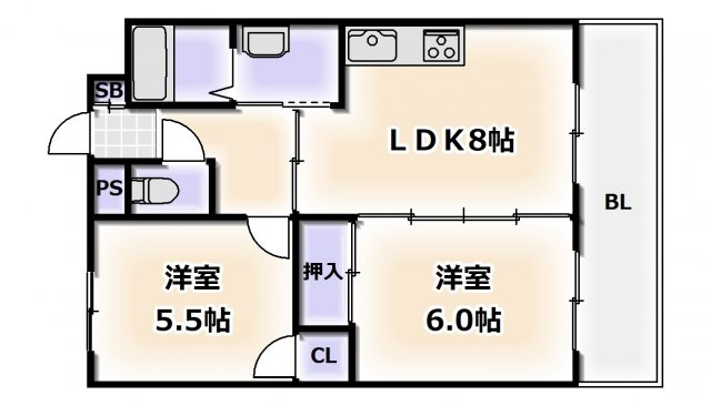 【間取り】 | グランソシエ浪速Ⅱ