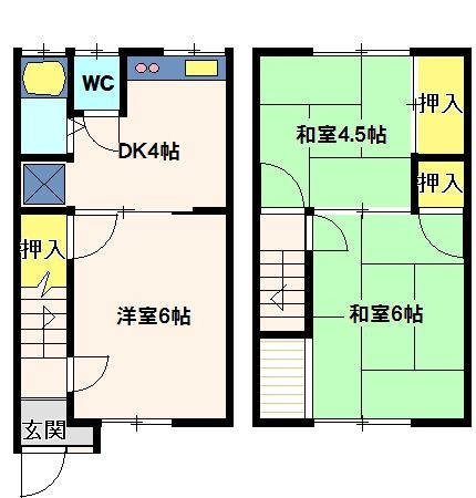 泉ヶ丘貸家の間取り