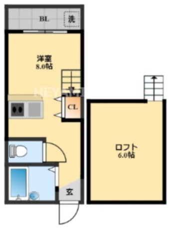 カーサヴェルデ梁川の間取り