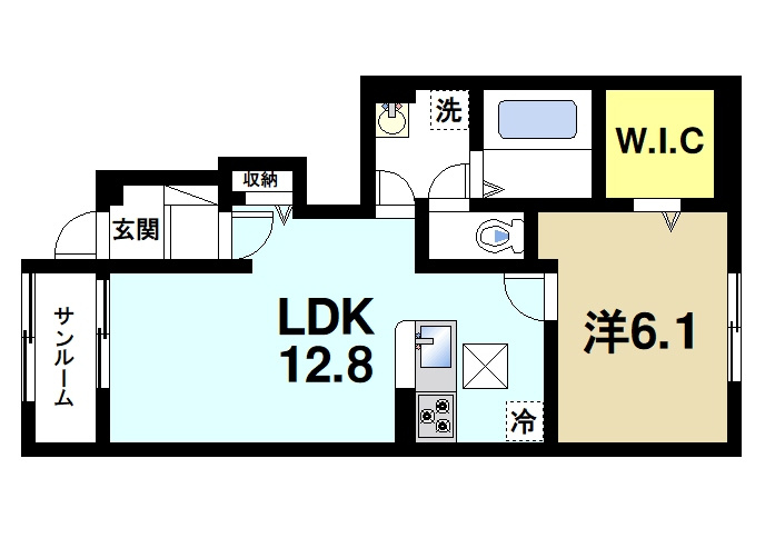 クレメント東九条Ａの間取り